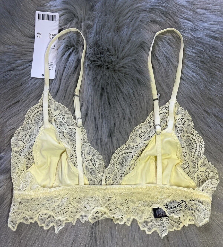 Bralette de encaje amarillo talla pequeña Urban Out From Under nuevo con etiquetas Foto 3 de 4