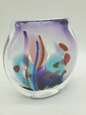 GLASSHOUSE STUDIO VASE SIGNED CHRISTOPHER WILLIAMS 2005 ART GLASS