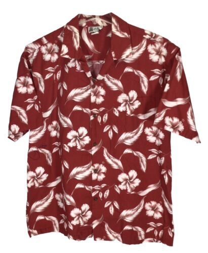 Aloha Republic Hawaiian Camp Shirt Mens XL Cotton Floral Short Sleeve Button Up