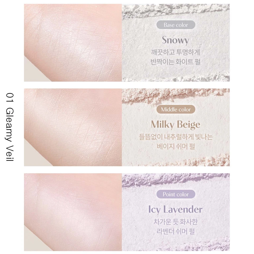 ROM&ND Perlas en Polvo Transparente 15g Colorete, Brillo K-Beauty Foto 4 de 4