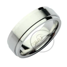  Cobalt Ring Matt & High Polished Wedding Band 7mm 