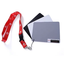 Movo 18% Gray Black White Balance Card Set for Digital Camera Photography 5 x 4"