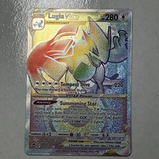 Pokémon TCG Lugia VSTAR SECRET RAINBOW RARE Silver Tempest 202/195 NM Card on eBay