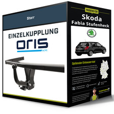 Starre Anhängerkupplung für SKODA Fabia Stufenheck 10.1999-12.2007 I Typ 6Y Oris
