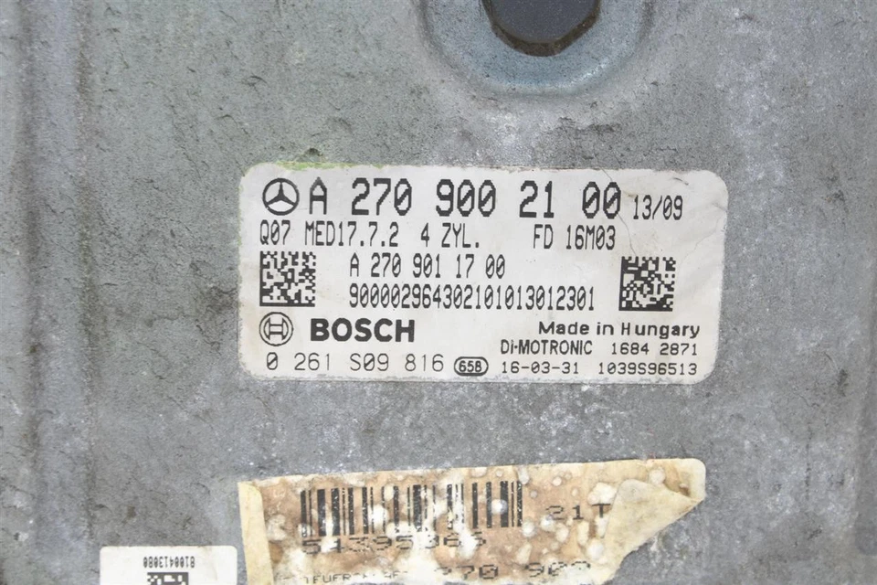 ECU ECM КОМПЬЮТЕР B250 CLA45 CLA250 14 15 16 17 18 19 20 2709002100 1375308 - Изображение 3 из 4