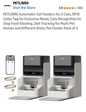 2pack RFID Automatic Cat Feeder, 5G Wi-Fi Automatic Pet Feeder, 3L Auto Cat Feed