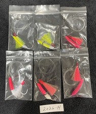 Six Goofy Pompano Jigs. 3/8 Oz. Fully Rigged.