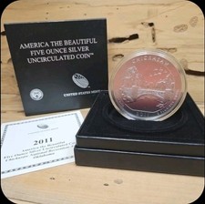 2011 P Chickasaw 5 oz SILVER Uncirculated Coin (15% to charity)