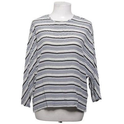 Mayla, Bluse, Größe: 42, Weiß/Blau/Schwarz, Seide, Streifen, Damen #yj0