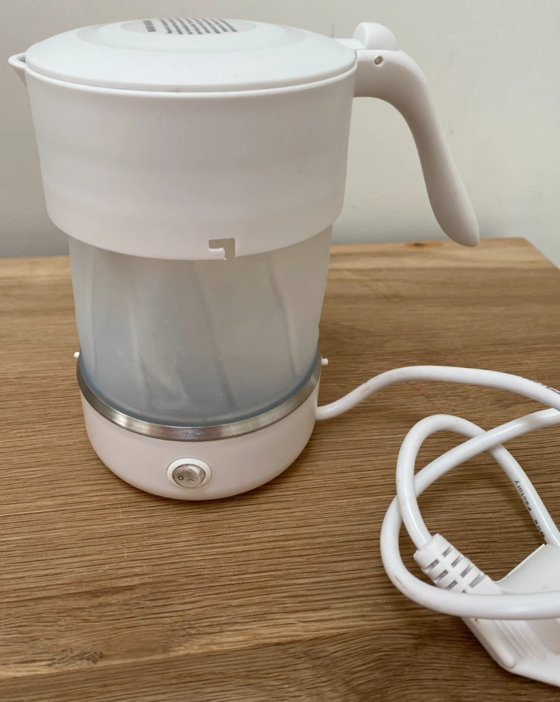 Foldable Collapsible Silicone Electric Portable Travel Kettle 500mL 110-240V