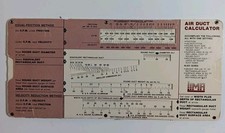 Lima HVAC Air Duct Slide Calculator Tool Friction Velocity Duct Sz Surface Area