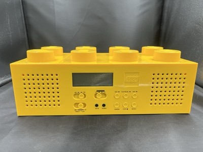 LEGO Brick Portable CD Player AM/FM Radio Model LG11002 Yellow WORKS See Video