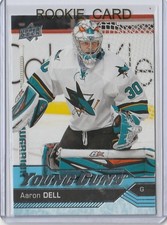 2016-17 UD Upper Deck Young Guns Aaron Dell Rookie Card RC #478 Mint. rookie card picture