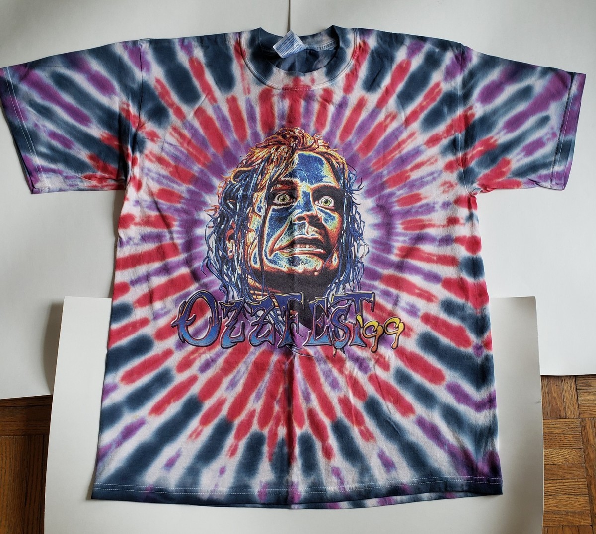 Vintage 1999 Ozzfest “The Last Supper” Tie-Dye Tour Tee Men's XL