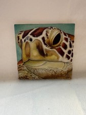 Raised Turtle Mixed Media Tile 4.25"