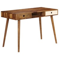 Schreibtisch 110 X 55 X 76 Cm Massivholz Akazie