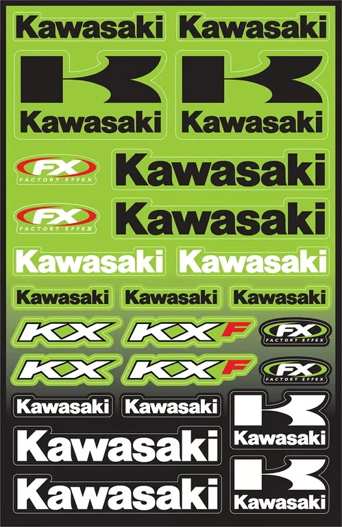 Kit de gráficos universales Effex de fábrica - Kawasaki motocicleta moto de cross 09-68130 Foto 2 de 4