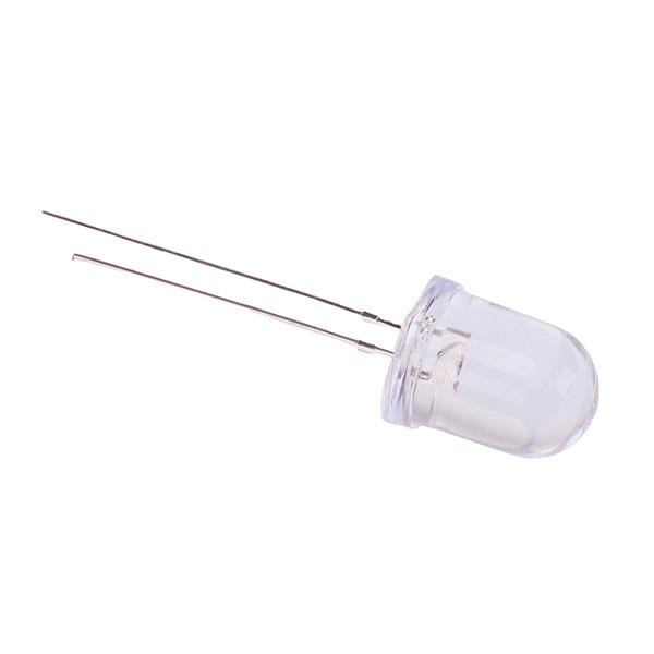 50 x White 10mm Clear Round LED 45° 12,000mcd 6000K