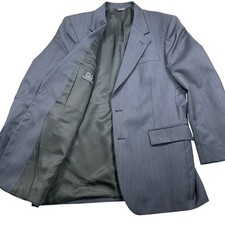 Jos. A. Bank Executive Collection Blue Wool Blazer Sport Coat 43L Mens Poland