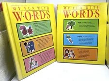 1991 My Fun With Words Dictionary Books 1 & 2 James Ertel Hardcover Set