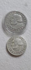 5 und 2 RM Drittes Reich 1933 450 Jahre Martin Luther A Silber PP Top Erh
