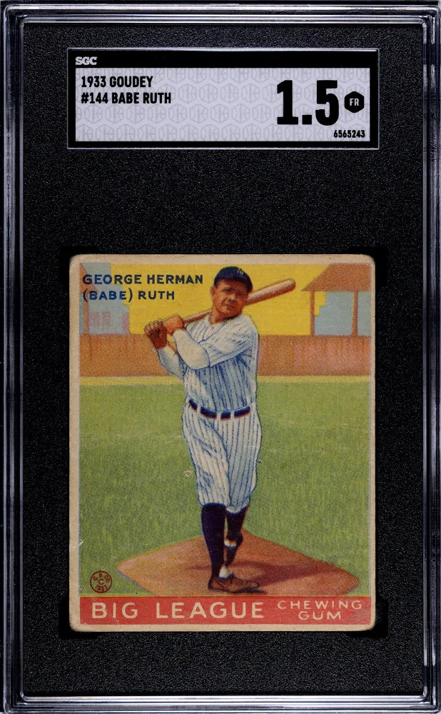 1933 Goudey Babe Ruth #144 SGC 1.5