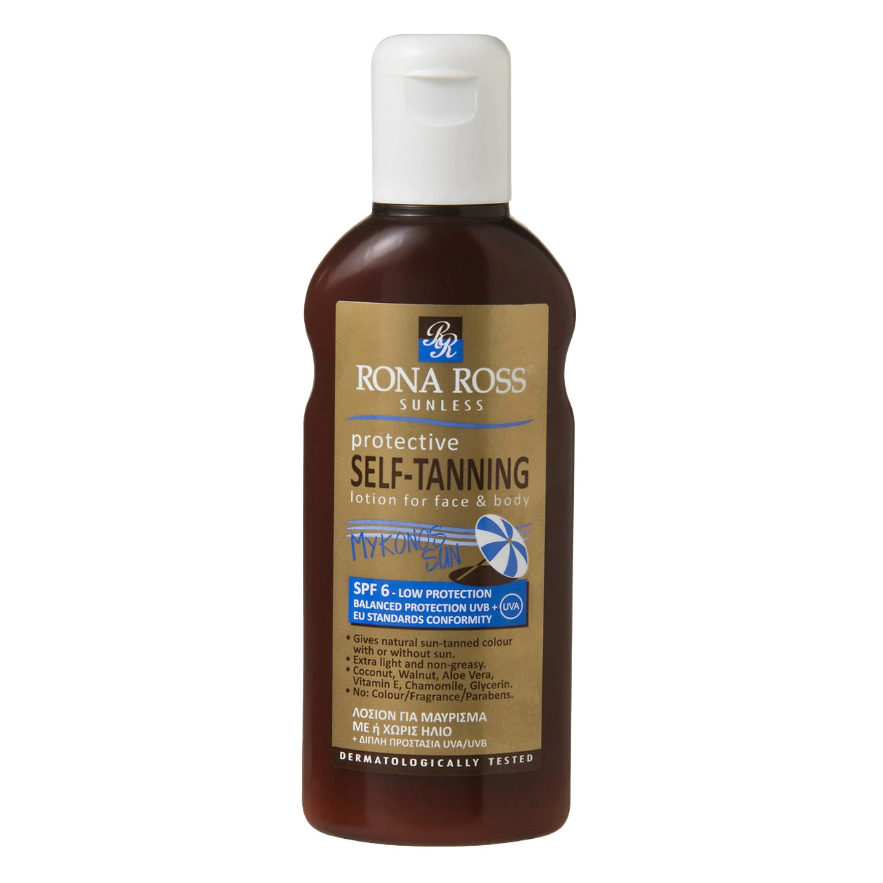 Rona Ross Self-Tanning Lotion SPF6 'Mykonos Sun' (150ml) | FREE Express P&P