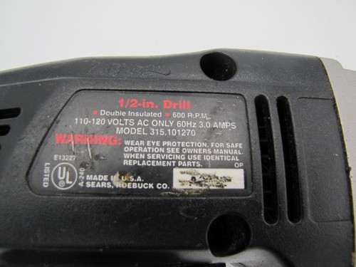 Sears Craftsman 1/2 in Drill model 315.101270 - Picture 5 of 6