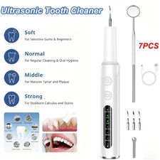 Sonic LED Teeth Whitening Kit Eraser Polisher Tartar Plaque Oral Stain Remover