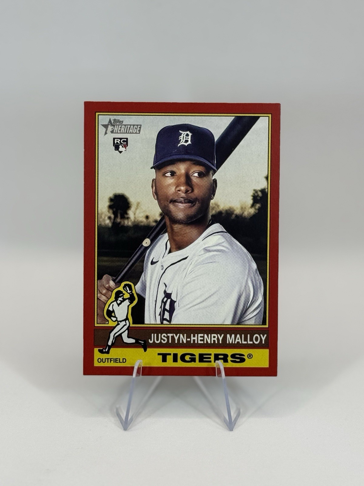 JUSTYN-HENRY MALLOY RC Red Border 2025 Topps Heritage #305 Detroit TIGERS