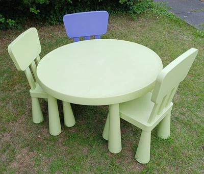 Child/Children play 1 Table & 3 Chairs IKEA - Image 1 of 2