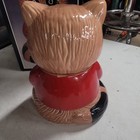 Vintage Adorable Raccoon Ceramic Cookie Jar 9.5"×7"×6.5" — photo 8