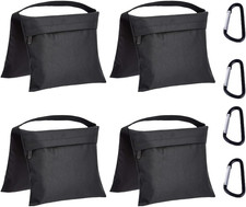 Photography Sand Bags for Light Stands with Handle, 4-Pack, Black