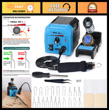Wood Burning Kit with Adjustable Temperature, 20 Nibs, Stencils, Holder  Tools