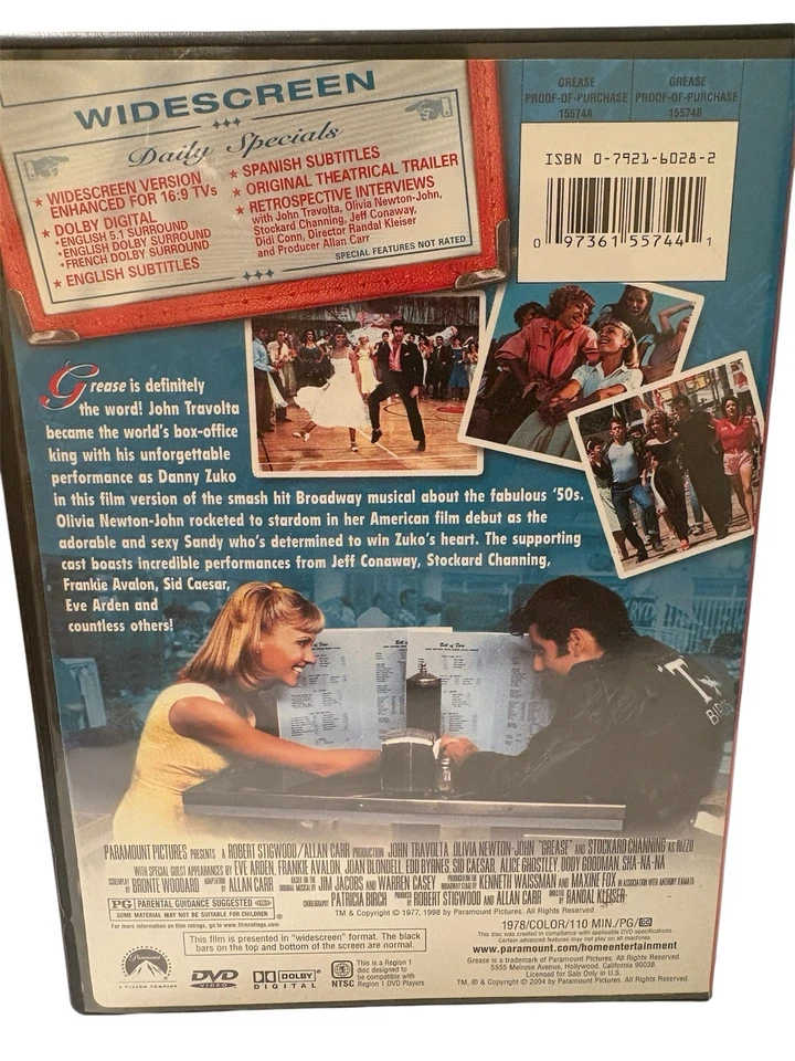 Grease (DVD, 2003, Widescreen/ Checkpoint) - Image 2 of 4