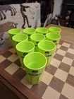 10 x Promotional Bacardi Kanaloa NightClub Bar Lime Green Plastic Beakers Cups