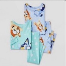New Toddler 4pc Snug Fit Bluey Cotton Pajama Set - 18 Months, Blue