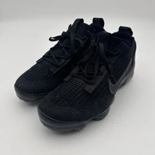 Nike Air VaporMax Flyknit Shoes Youth 6.5 / Womens 8 Triple Black DB1550-001