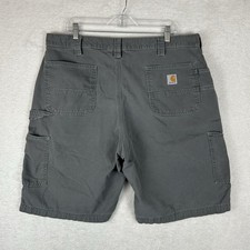 Carhartt Shorts Mens 40 B147 Fat Original Fit Workwear Utility Pocket Gray Work
