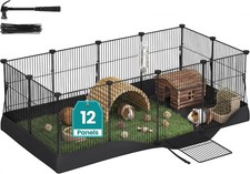 Guinea Pig Cage Steel Wire Small Animal Enclosure Pet Playpen Indoor Outdoor