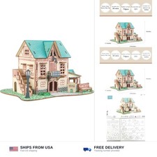 Log Cabin Mini House 3D Wooden Puzzle Building Kit for Adults Teens