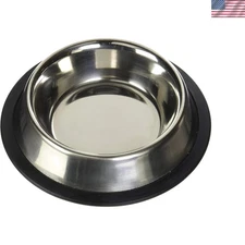 Veterinarian Recommended Stainless Steel No-Tip Dog Bowl, 8-Ounce Capacity