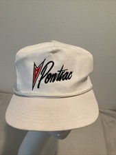 Extremely Rare 80s Vintage Logo Pontiac GM Car Mesh Trucker Snapback Hat