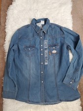 Rasco FR Flame Resistant Work Shirt Denim Pearl Snap Size 2XL New