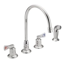 Moen 8242 Chrome M-Dura Commercial Kitchen Faucet - Includes Side Spray