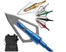 12Pc Pierce Broadheads 402 Stainless Steel Sharp Blades 100Gr Crossbow Arrow Tip