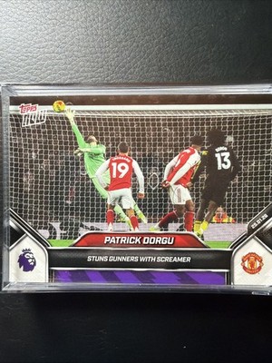 TOPPS NOW 25-2026 EPL PREMIER LEAGUE #118 PATRICK DORGU MANCHESTER UTD IN HAND