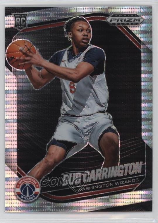 2024-25 Panini Prizm Black Pulsar Prizm Bub Carrington #92 Rookie RC s3g