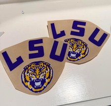 LSU PURPLE Logo Side Decals-Football Helmet Decal  Set - All 20 Mil-