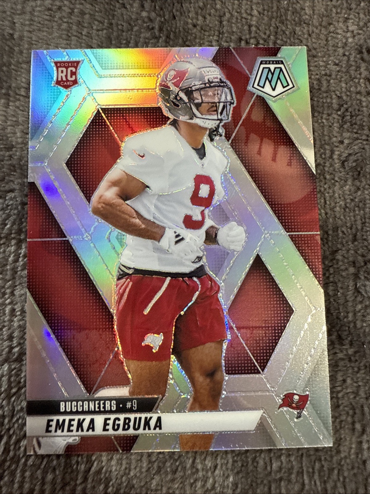 2025 Panini Mosaic #376 Emeka Egbuka Silver Prizm (RC)